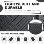 KSS2495 - Supercase 3-teiliges Hartschalen-Kofferset aus ABS+PC mit elegantem geometrischem Muster und TSA-Schloss für müheloses Reisen – Schwarz