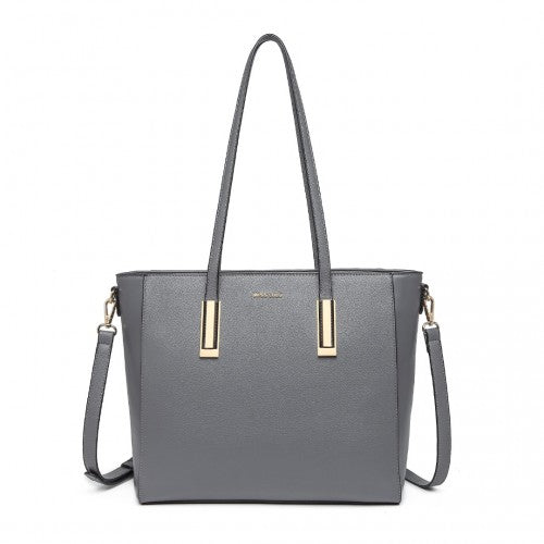 Miss Lulu 3 Stück Kontrast Leder Einkaufstaschen-Set