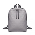 LG1904-MISS LULU PRISMUSMUSTER LEDER LOOK RUCKSACK GRAU