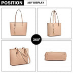 Miss Lulu 4-teiliges klassisches schlankes Handtaschen-Set