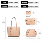 Miss Lulu 4-teiliges klassisches schlankes Handtaschen-Set