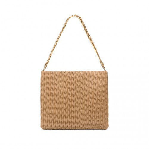 Miss Lulu Anspruchsvoll Geprägte PU-Leder Pendler Umhängetasche Mit Kettenriemen