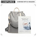 Miss Lulu Zwei-Wege-Anti-Diebstahl-Rucksack mit Pom Pom-Anhänger