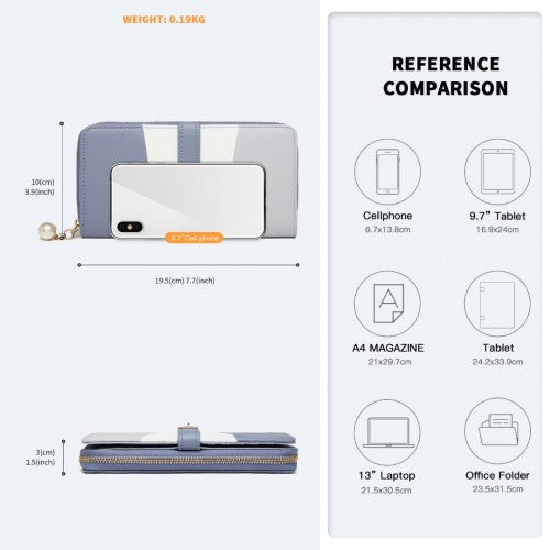 Miss Lulu Damen Leder Aussehen Geldbörse