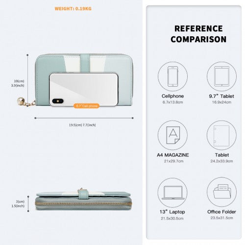 Miss Lulu Damen Leder Aussehen Geldbörse