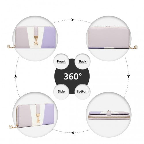 Miss Lulu Damen Leder Aussehen Geldbörse