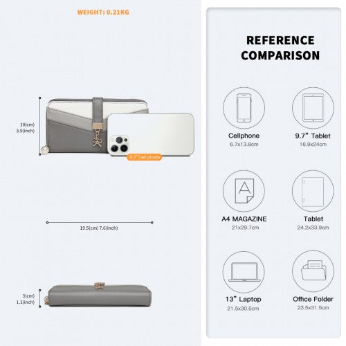 Miss Lulu Gemischte Farbe Damen Lederoptik Portemonnaie