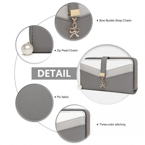 Miss Lulu Gemischte Farbe Damen Lederoptik Portemonnaie