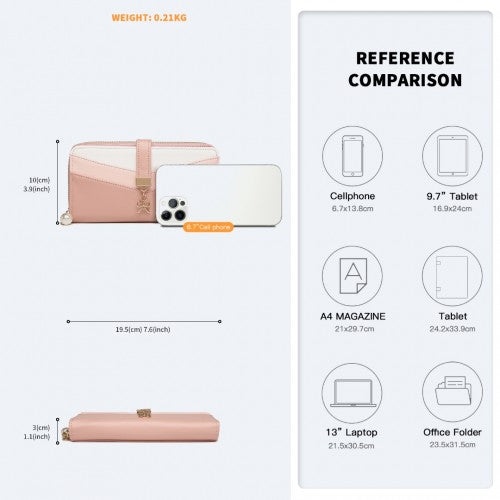 Miss Lulu Gemischte Farbe Damen Lederoptik Portemonnaie