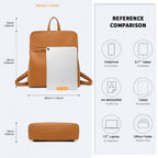 Miss Lulu Schick Minimalistisch PU-Leder Rucksack