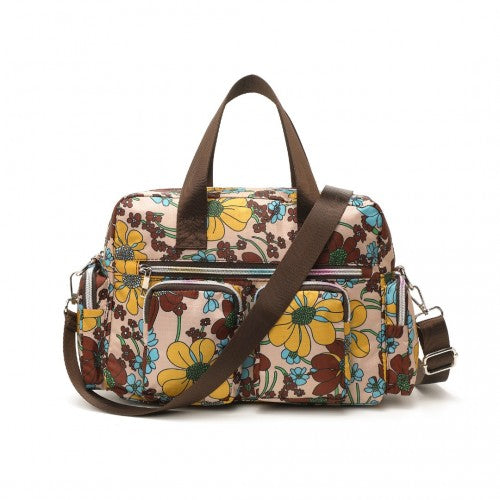 Kono Vielseitig Mehrfachtasche Reisetasche Mit Einstellbarem abnehmbarem Riemen und Blumendruck