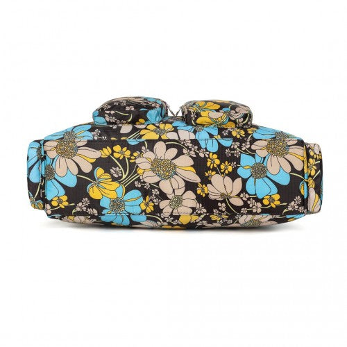 Kono Große Kapazität Reisetasche mit mehreren Reißverschlusstaschen und Blumendruck Perfekt für den täglichen Gebrauch