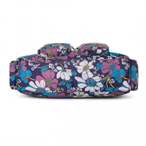 Kono Große Kapazität Reisetasche mit mehreren Reißverschlusstaschen und Blumendruck Perfekt für den täglichen Gebrauch