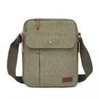 Kono Leinen-Quertasche/Schultertasche - Messenger-Tasche mit mehreren Taschen, verstellbarer Trageleine und Organisationsfeld vorne