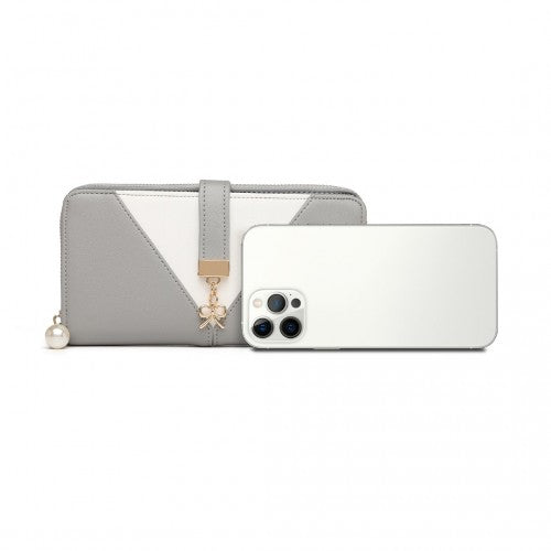 Miss Lulu Zwei Ton Damen Lederoptik Portemonnaie