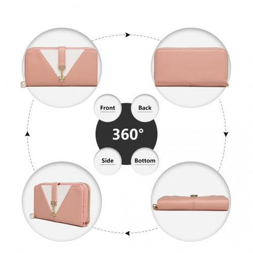 Miss Lulu Zwei Ton Damen Lederoptik Portemonnaie