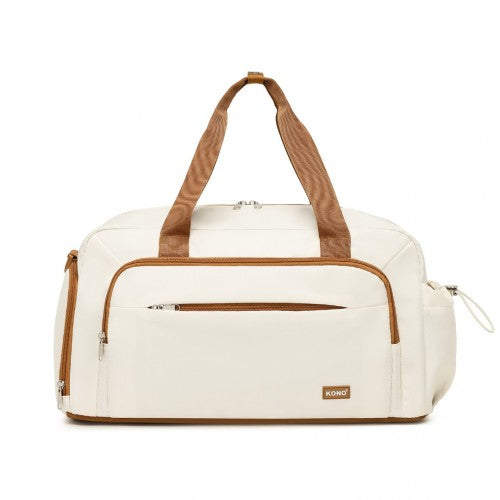 Kono Vielseitig Mehrere Fächer Reisewochenendtasche Zweiteiliges Set mit Schuhfach und Kosmetiktasche