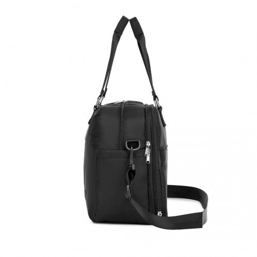 TVK2430 - Kono Multifunktionaler Reisebeutel, großer Shopper und Koffertasche mit erweiterbarem Fach und Nass/Trocken - Tasche - Schwarz