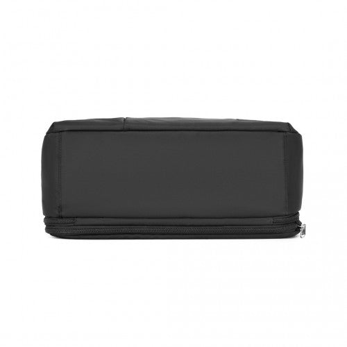 TVK2430 - Kono Multifunktionaler Reisebeutel, großer Shopper und Koffertasche mit erweiterbarem Fach und Nass/Trocken - Tasche - Schwarz