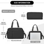 TVK2430 - Kono Multifunktionaler Reisebeutel, großer Shopper und Koffertasche mit erweiterbarem Fach und Nass/Trocken - Tasche - Schwarz