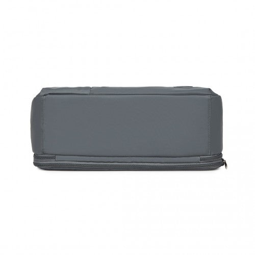 TVK2430 - Kono Multifunktionaler Reisebeutel, großer Shopper und Koffertasche mit erweiterbarem Fach und Nass/Trocken - Tasche - Grau