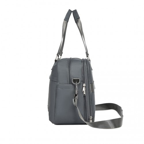 TVK2430 - Kono Multifunktionaler Reisebeutel, großer Shopper und Koffertasche mit erweiterbarem Fach und Nass/Trocken - Tasche - Grau