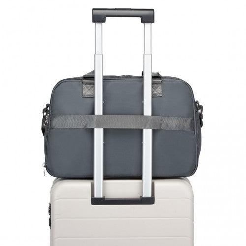 TVK2430 - Kono Multifunktionaler Reisebeutel, großer Shopper und Koffertasche mit erweiterbarem Fach und Nass/Trocken - Tasche - Grau