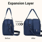 TVK2430 - Kono Multifunktionaler Reisebeutel, großer Shopper und Koffertasche mit erweiterbarem Fach und Nass/Trocken - Tasche - Marineblau