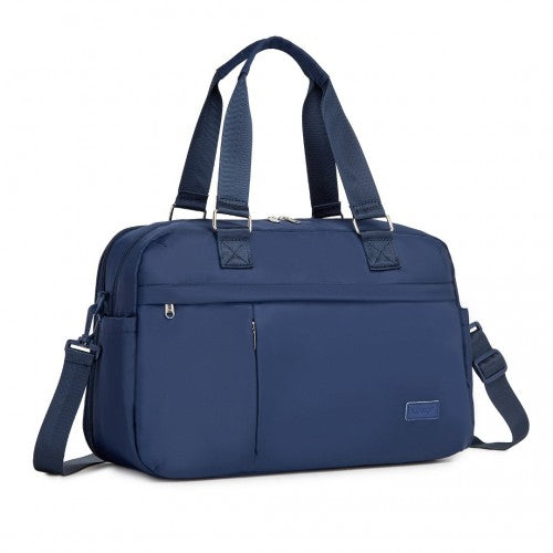 TVK2430 - Kono Multifunktionaler Reisebeutel, großer Shopper und Koffertasche mit erweiterbarem Fach und Nass/Trocken - Tasche - Marineblau