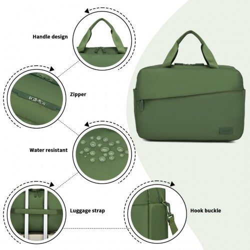TVK2444 - Kono Wasserabweisende Reisetasche mit Laptopfach, multifunktionale Tote für Geschäftsreisen und Wochenendausflüge, große Kapazität für Männer und Frauen - Grün
