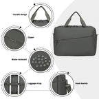 TVK2444 - Kono Wasserabweisende Reisetasche mit Laptopfach, multifunktionale Tote für Geschäftsreisen und Wochenendausflüge, große Kapazität für Männer und Frauen - Grau