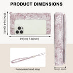 Miss Lulu Elegant Frauen Langes Portemonnaie mit Abnehmbarem Handgelenkriemen und Multi-Karten-Organizer