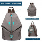 Kono Mode Anti-Theft Canvas Rucksack